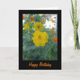 Carte d'anniversaire des Fleurs sauvages Jaunes