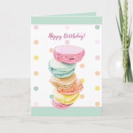 Carte d'anniversaire des Macarons à points
