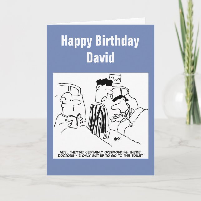 Carte d'anniversaire des médecins surchargés (Devant)