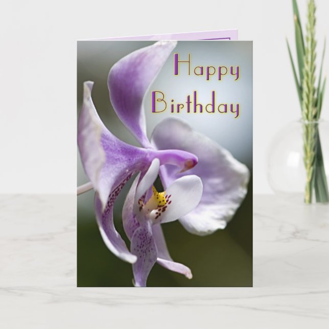 Carte d'anniversaire des orchidées (Devant)