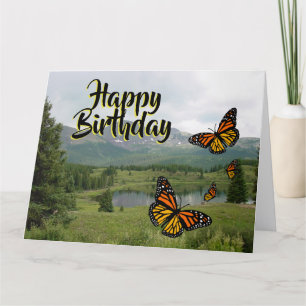 Carte d'anniversaire des papillons Monarch Lake Mo