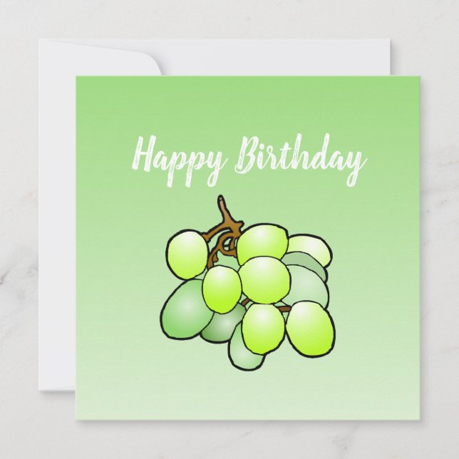 Carte d'anniversaire des raisins (Devant)
