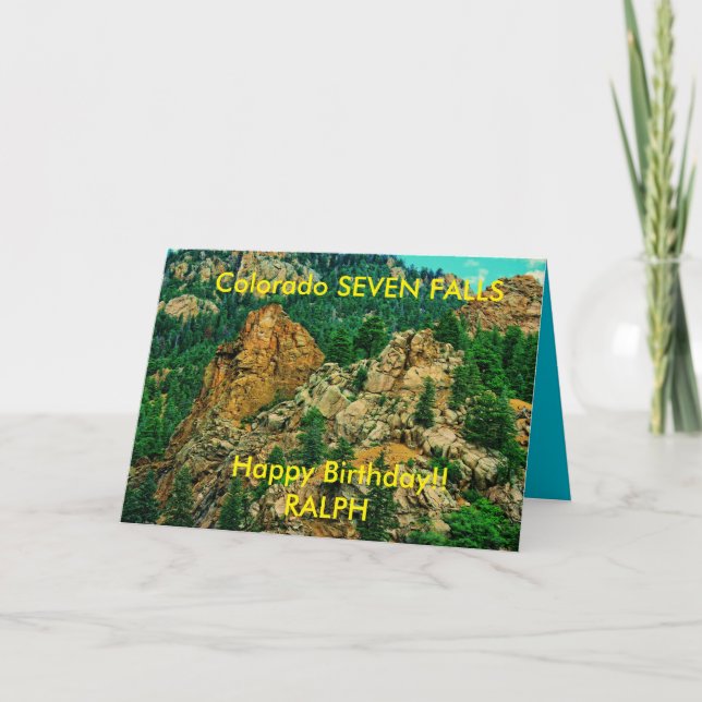 Carte d'anniversaire des sept chutes du Colorado (Devant)
