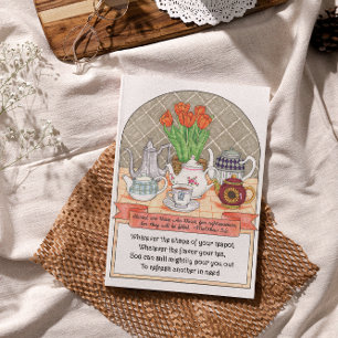 Carte d'anniversaire des théières rafraîchissantes