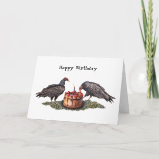Carte d'anniversaire des vautours