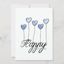 Carte d'anniversaire dessinée à la main avec ballo