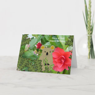 Carte d'anniversaire détente Koala