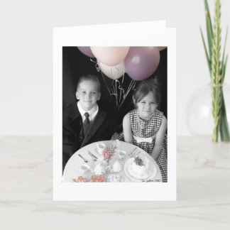 Carte d'anniversaire deux du thé 4