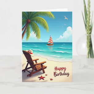 Carte d'anniversaire d'évasion tropicale