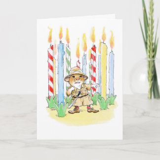 Carte d'anniversaire d'explorateur