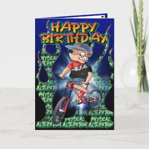 Carte d'anniversaire DH Biker