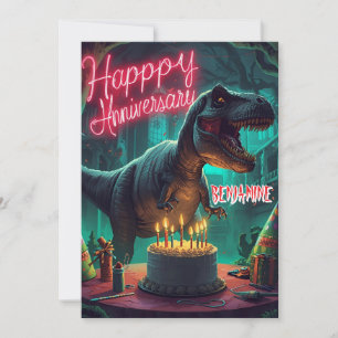 CARTE D'ANNIVERSAIRE D'HALLOWEEN DE DINOSAURE EFFR