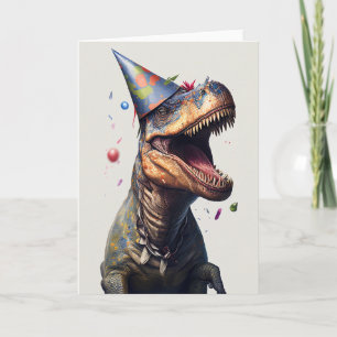 Carte d'anniversaire Dinosaur Party