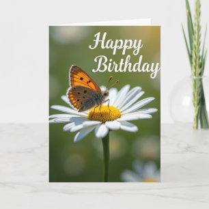 Carte d'anniversaire d'insecte floral