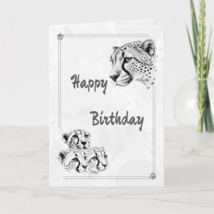Carte d'anniversaire d'inspiration faunique Guépar