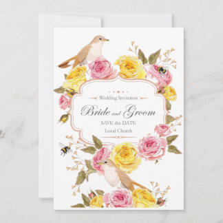 Carte d'anniversaire d'invitation de mariage