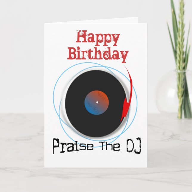 Carte d'anniversaire DJ (Devant)