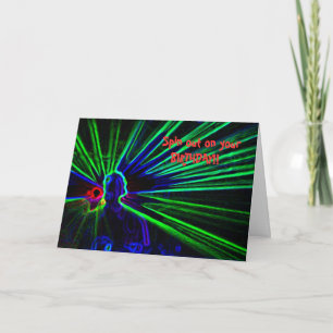 Carte d'anniversaire DJ et Laser Lights