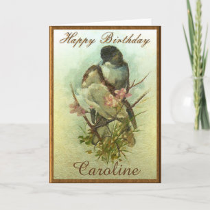 Carte d'anniversaire d'oiseaux personnels