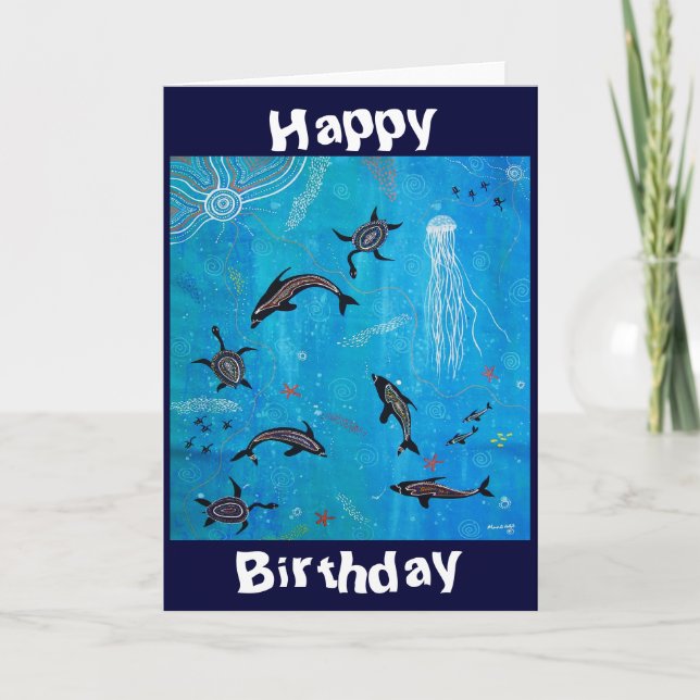 Carte d'anniversaire Dolphin Dream (Devant)