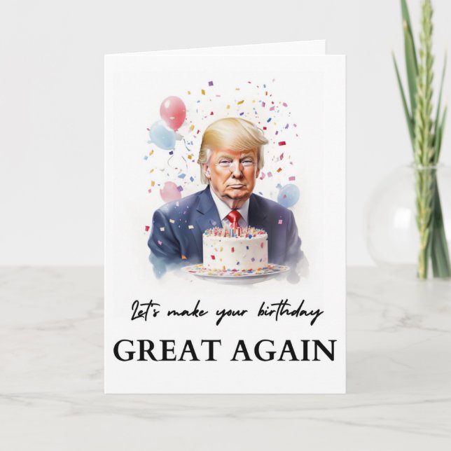 Carte d'anniversaire Donald Trump (Devant)