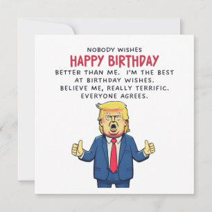Carte d'anniversaire Donald Trump