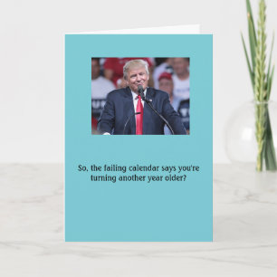 Carte d'anniversaire Donald Trump "Fake News"