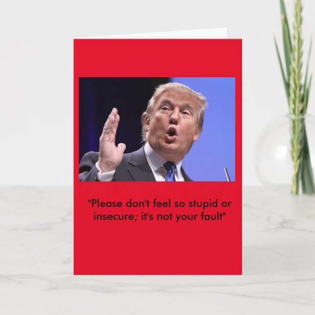 Carte d'anniversaire Donald Trump — "Restez classe (Devant)