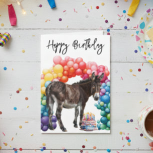 Carte d'anniversaire Donkey Cute