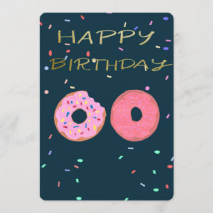 Carte d'anniversaire Donut.