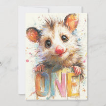 Carte d'anniversaire d'opossum