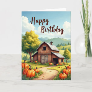 Carte d'anniversaire Douce Automne