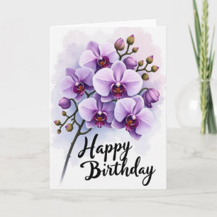 Carte d'anniversaire douce Fleur de Violette