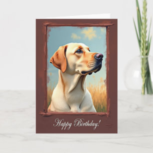 Carte d'anniversaire douce pour chien ivoire