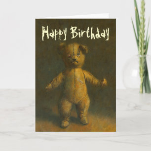 Carte d'anniversaire d'ours de nounours de zombi