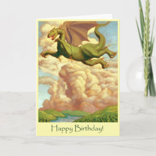 Carte d'anniversaire Dragon Happy