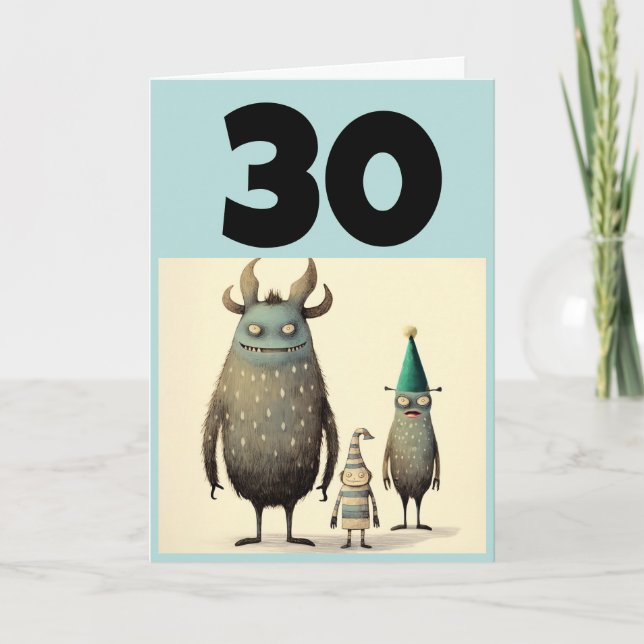 CARTE D'ANNIVERSAIRE DRÔLE 30 ANS (Devant)