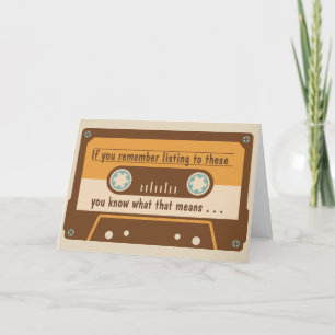 Carte d'anniversaire drôle avec cassette "Over the