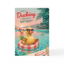 Carte d'anniversaire drôle de canard pour femmes