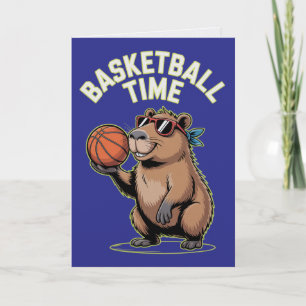 Carte d'anniversaire drôle de capybara temps de ba