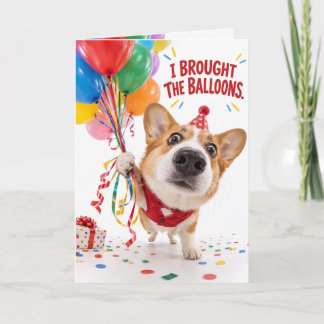 Carte d'anniversaire drôle de Corgi | Humour de ba