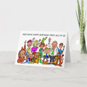 Carte d'anniversaire drôle de dessin animé