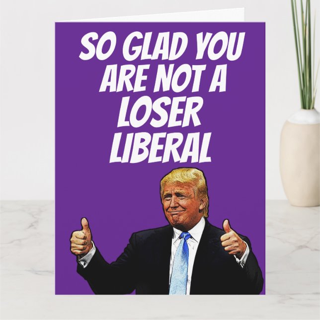 CARTE D'ANNIVERSAIRE DRÔLE DE DONALD TRUMP (Devant)