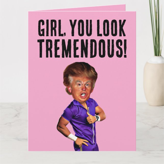 CARTE D'ANNIVERSAIRE DRÔLE DE DONALD TRUMP POUR EL (Devant)