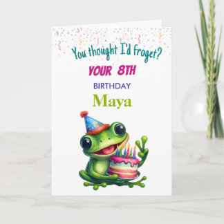 Carte d'anniversaire drôle de grenouille pour les 