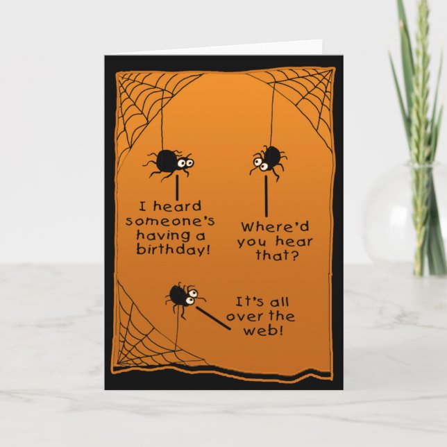 Carte d'anniversaire drôle de Halloween (Devant)