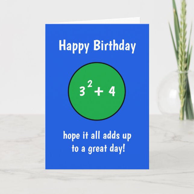 Carte d'anniversaire drôle de nombre 13 pour (Devant)