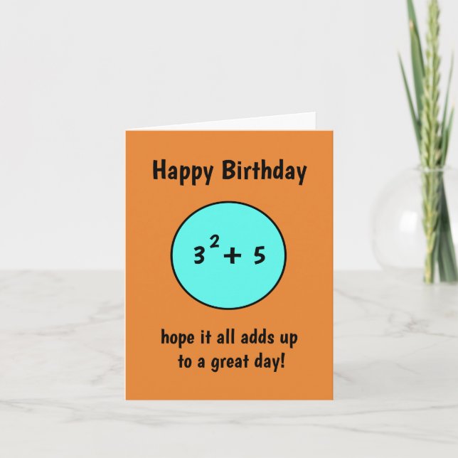 Carte d'anniversaire drôle de nombre 14 pour (Devant)