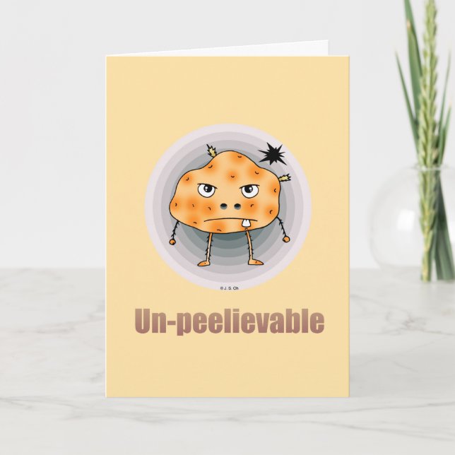 Carte d'anniversaire drôle de pomme de terre non-r (Devant)