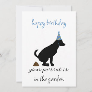 Carte d'anniversaire drôle du chien, anniversaire 
